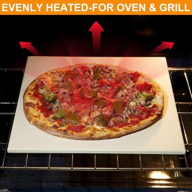 Extra Large Pizza Stone 20" x 13.5" Cordierite Rectangular Pizza