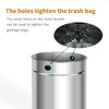 Huaqinglian 35L/9 Gallon White Gold Stainless Steel Commercial/Kitchen Trash Can,