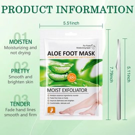 Thoquene Foot Mask Socks Moisturising Foot Mask Callus Foot Mask 6 Pairs