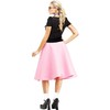 FunWorld Poodle Skirt, Pink/Black, Medium/Large 10-14 Costume
