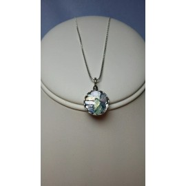 Roman Glass of Kibbutz Revadim  Roman Glass Pendent with sterling silver chain 18inch
