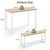 Rovibek 43" Dining Table Benches Set for 4, Modern Space