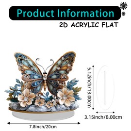 CAEJCCL Clear Desktop Decorative Sign Butterfly Gifts for Women Friends Coworker Funny Acrylic Desk Decoration Sign for Home Office Decor with Stand 7.8 Inch