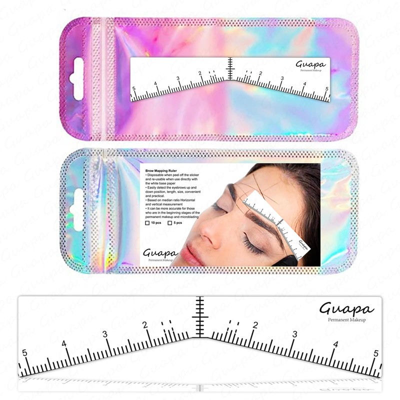Guapa Eyebrow Ruler Stencils Easy Mapping Shaping Sticker Stencil Microblading