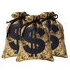 RICHNESS Money Bag with Dollar Sign 4.5X6 Inch Faux Leather