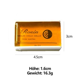 GERUI Natural Rosin for Violin, Cello, 0.6 cm x 4.2 cm x 2.4 cm, 160.0 grams, SXHJXTQ225