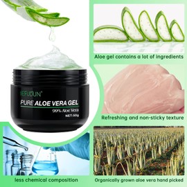 Aloe Vera Gel - Natural Aloe Vera Gel, Aloe Mask, Intensive Tanning Gel, Tanning Accelerator - After Sunbathing, for the Face, Deep Moisture from Sunburn, Acne Care