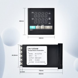 PID Temperature Controller Kit, CNAODUN 100-240 VAC Voltage with 40DA Solid State Relay，K Type Thermocouple Probe and Heat Sink