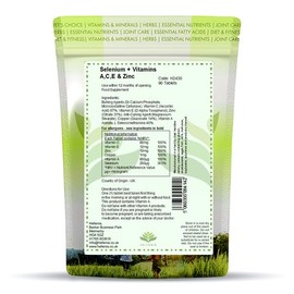 Hellenia Selenium 200ug Vitamins A,C,E + Zinc - 180 Tablets - Antioxidant Formula