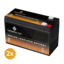 12V 9AH SLA Rechargeable Battery for Razor e200 / e200s / e225 / e300 - 2PK