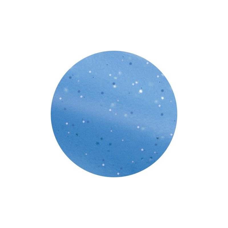 Unbekannt Glitter Handle Round Feather Curry Comb Light Blue