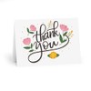 Floral Thank You Greeting Card - Hand-Lettered Appreciation Note with