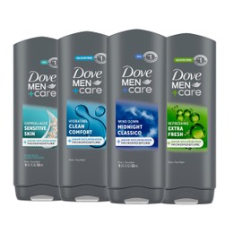 DOVE MEN + CARE Body wash Mixed 4 count For Hydrated, Smooth Skin 18 fl oz