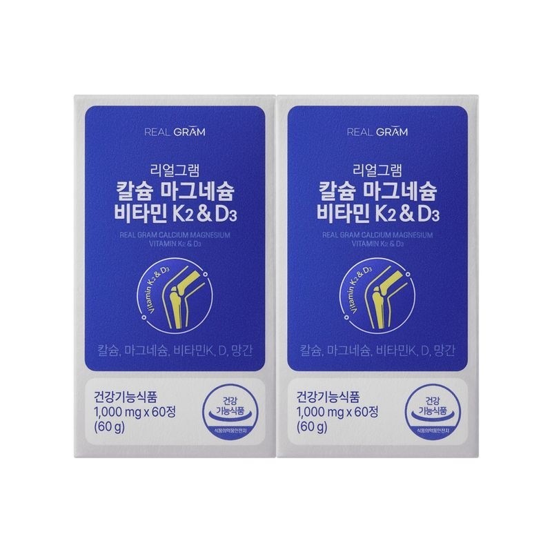 Realgram [Realgram] Calcium Magnesium Vitamin K2 & D3 1,000mg x