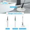 Eyliden Mop with 2 Reusable Heads, Easy Wringing Twist Mop,