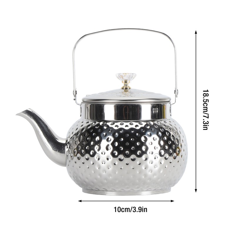 Stainless Steel Teapot with Removable Filter Metal Tea Kettle Coffee