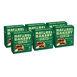 Nature’s Bakery Whole Wheat Fig Bars, Apple Cinnamon, Real Fruit, Vegan, Non-GMO, Snack bar, 6 boxes with 6 twin packs (36 twin packs)