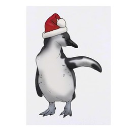 'Christmas Penguin' Temporary Tattoo - Water Resistant, Skin-Safe, Non-Toxic Transfer (TO00072055)