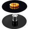 ZESABGE 30 cm Acrylic Plate Black Acrylic Discs Round Plastic