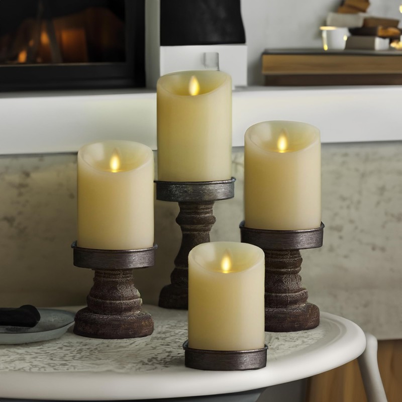 Luminara - Flameless LED Battery Operated Flickering Pillar Candles -