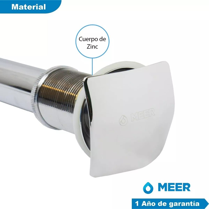 Meer - Contra Para Lavabo Pop-up De Acero Inoxidable