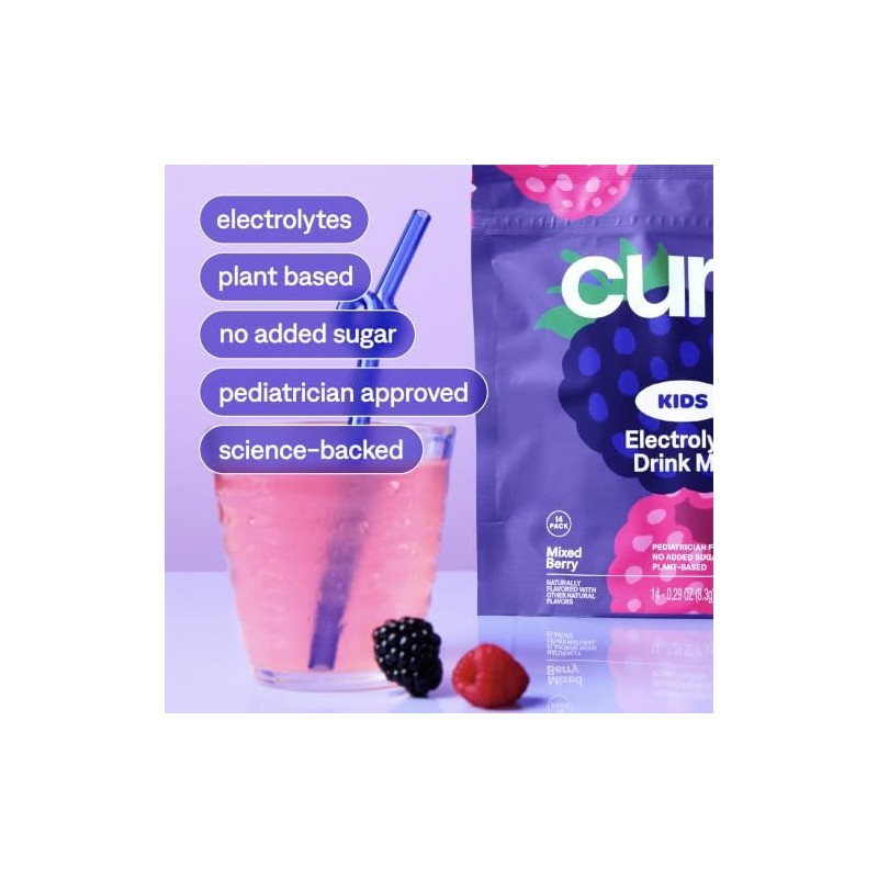 Cure Hydration- Mezcla de bebidas electrolíticas para niños Rehidratación formulada