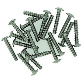 D3.5 (3.5mm x 6mm) Pozi Pan Screws for Plastic (Flanged - Trilobular) - Stainless Steel (A2) (Pack of 20)