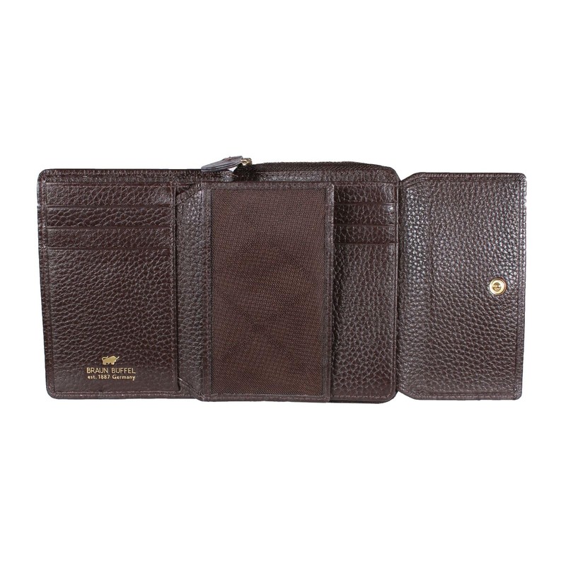BRAUN BÜFFEL Asti Zip Wallet M Coffee, coffee, Elegant