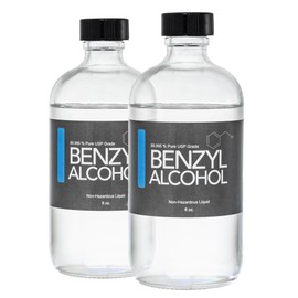 Benzyl Alcohol 8 oz. (236 ml) USP Grade in Sterile Glass Bottle- 2 Pack