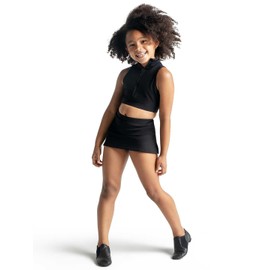 Capezio Team Basics Skirt with Built in Short-Girls Black