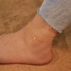 Yoosteel Gold Initial Ankle Bracelets for Women, 14K Gold Plated