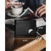Wallet with AirTag Holder - Bifold Genuine Leather RFID Blocking