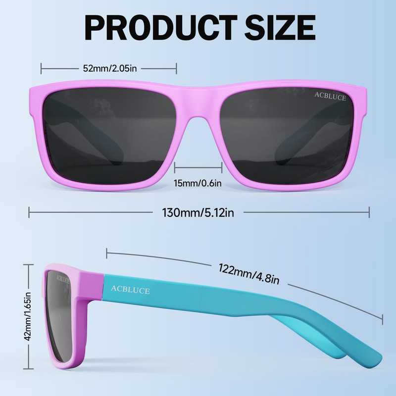 Kids Sunglasses Polarized Sport Youth Baseball Cycling Sun Glasses TPEE