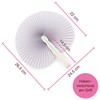 WeddingTree® 60 x White Paper Hand Fans, Foldable DIY and