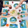 96Pcs Beach Party Plates and Napkins for Summer Tropical Birthday