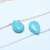 TseenYi Türkis Teardrop Halskette Choker Silber Floating Türkis Anhänger Halskette