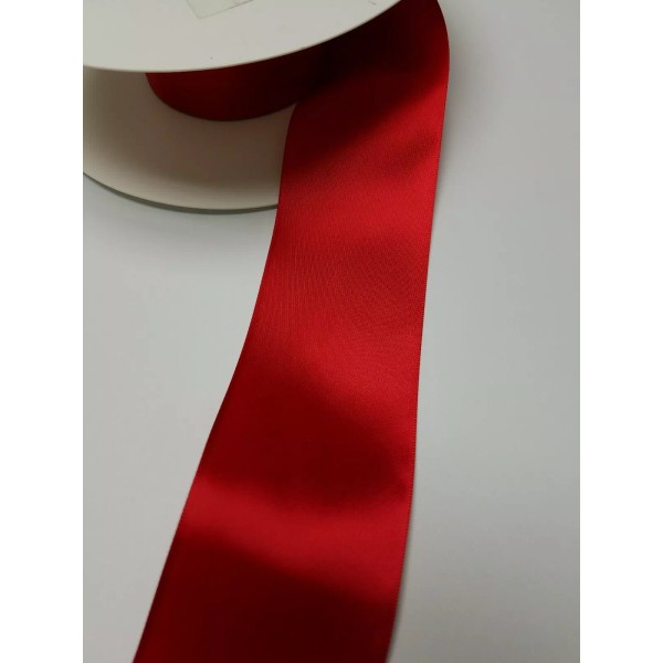 Morex 10 Yards Red Double Faced Satin Ribbon 2 1/4"W
