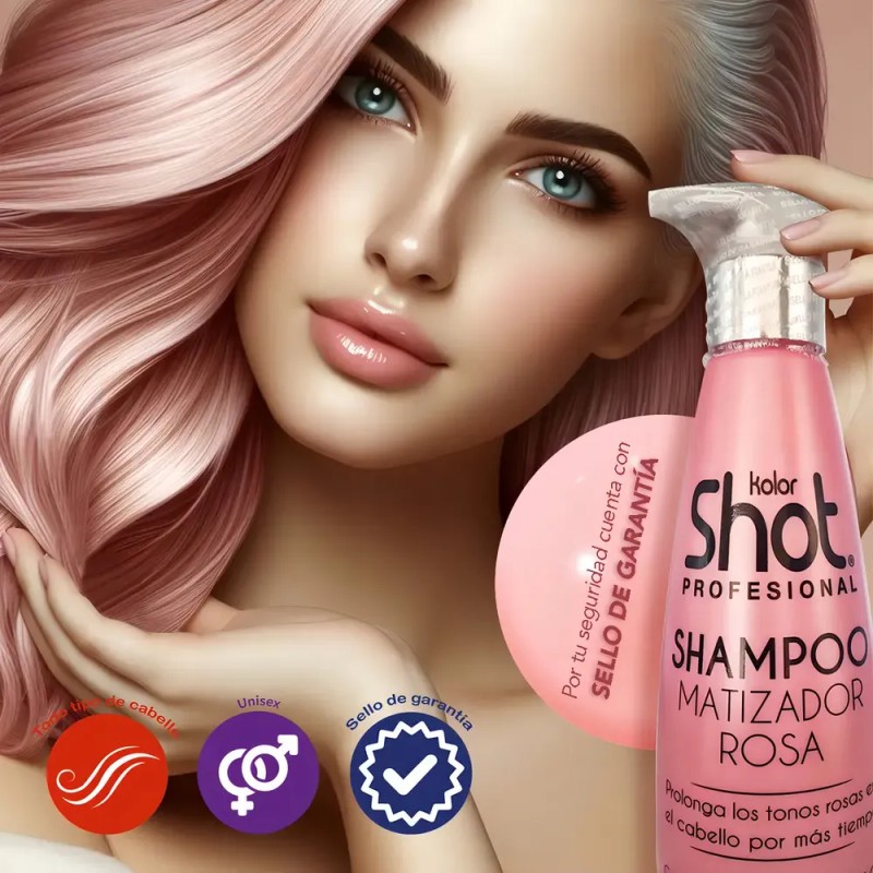 Shampoo Matizador Rosa Efectos Tonos Rosas Color Fantasía