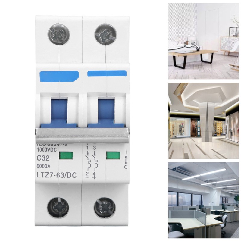 DC Miniature Circuit Breaker 2 Pole 1000V 32A DIN Rail