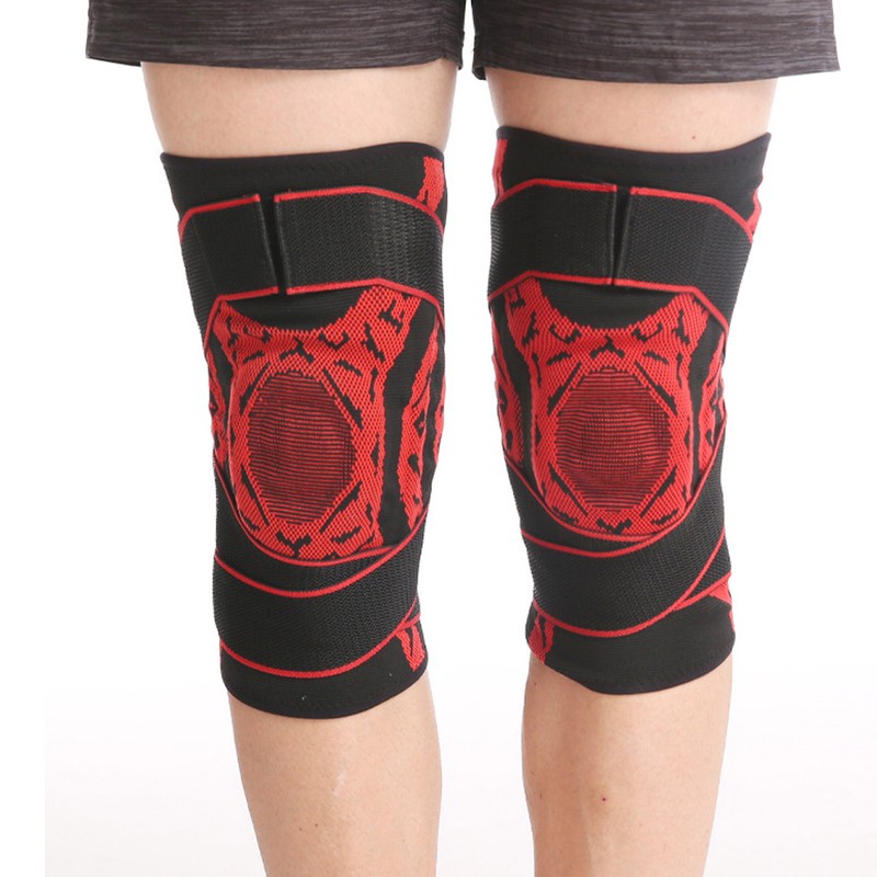 2Pcs Elastic Knee Compression Sleeve Breathable Sports Knee Brace for