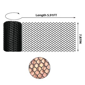 IRWORHDR - Valla de malla de alambre de plástico negro de plástico, malla de alambre de pollo, 7.87 x 5.91 pies, ideal para aves de corral, gatos, perros, conejos, serpientes y jardinería, malla de