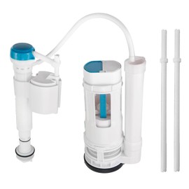 T Tulead Toilet Repair Kit Flush Valve Replacement Parts Flush Valve 8.27" Height(Including Washer), Fill Valve Thread 23mm/0.9", Drain Outlet Dia: 64mm/2.52"