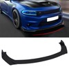 Black Front Bumper Lip Splitter Spoiler + Strut Rods Compatible
