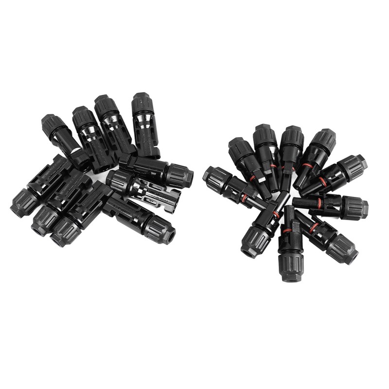 10 Sets Solar Panel Connector Flame Retardant DC 1000V Male