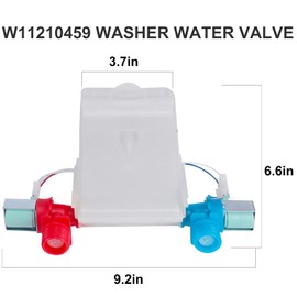 W11210459 Washer Water Inlet Valve by PMIIO Compatible with Whirlpool Maytag Ken-more Amana Crosley Inglis Roper Replacement for W10701459 W10838319 W10869799 PS11757114 W11038711 W11210459VP
