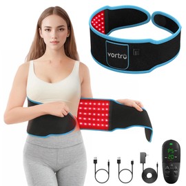 Vortro Red Light Therapy Belt, Infrared Red Light Therapy for Body, Waist and Back, Upgraded 150 LEDs 660nm & 850nm Infrared Light Therapy Device, Adjustable & Portable for Relief and Relaxation