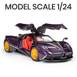 1:24 Simulation Pagani Alloy Car Model Sound and Light Pull Back Sports Car Die Casting Alloy Toy Boy Collection Decoration Gift