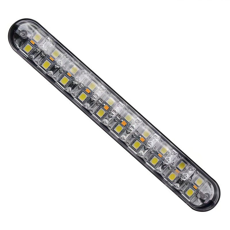 White LED DRL Fog Light+Amber Turn Signal Compatible with Polaris