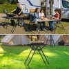 GARLLEN Folding Grill Table, Portable Barbecue Table with Triangular Support,