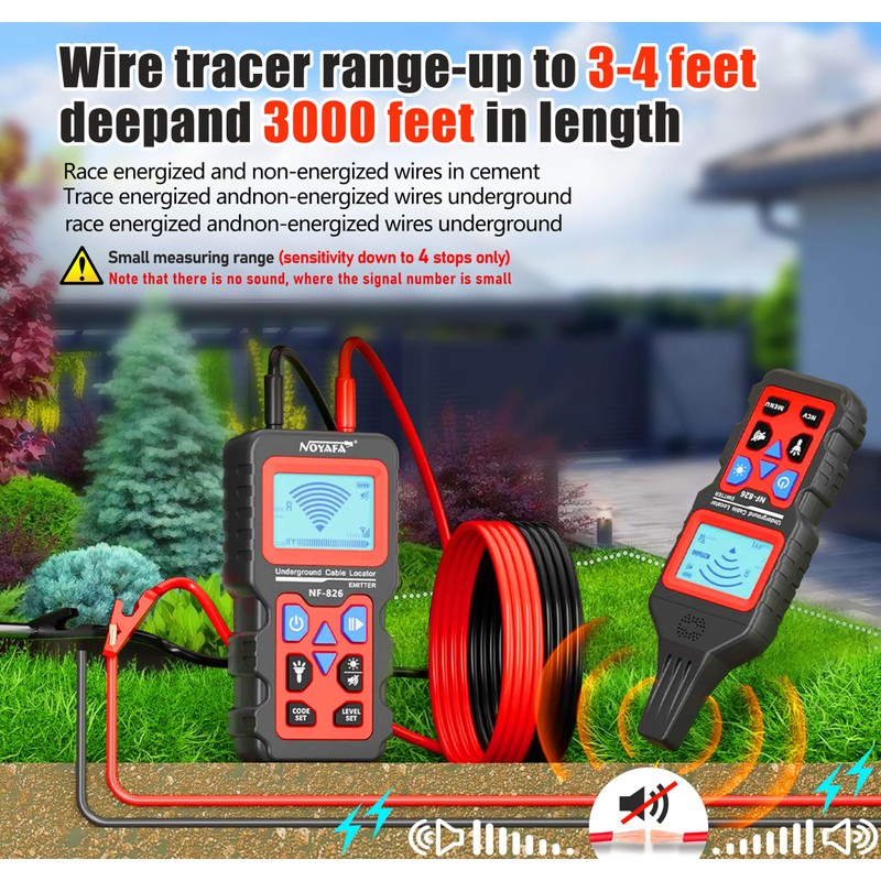 NF-826 Underground Wire Locator & Cable Tracer/Buried Wire Tracer and